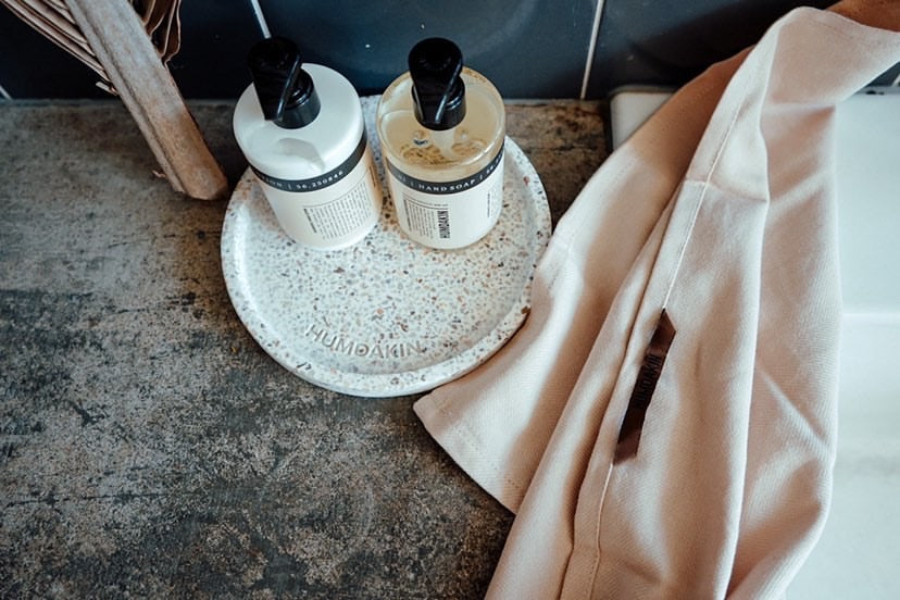 Terrazzo rund bakke - natural